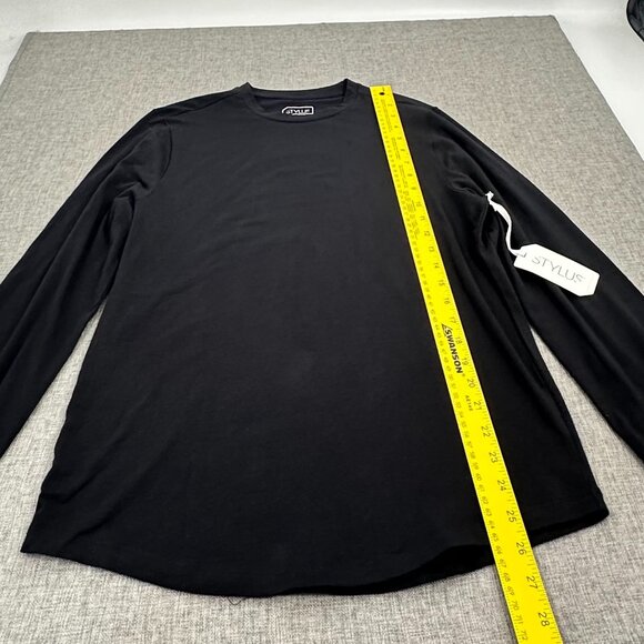 NEW! Stylus Men's Solid Black Shirt Small‎ Cotton Blend $34 Basic Casual Wear - Picture 4 of 11